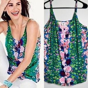Cabi Isla Floral Cami Tank Top Medium